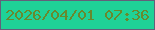 文字の大きさ：3、枠の色：63607a、背景の色：1fd297、文字の色：68892d 無料ブログパーツのブログ時計