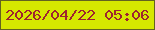 文字の大きさ：4、枠の色：636220、背景の色：d6e700、文字の色：9e242f 無料ブログパーツのブログ時計