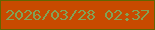 文字の大きさ：3、枠の色：636501、背景の色：c84a00、文字の色：82a257 無料ブログパーツのブログ時計