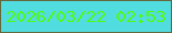 文字の大きさ：2、枠の色：63673b、背景の色：51dce0、文字の色：52f916 無料ブログパーツのブログ時計