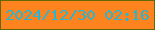 文字の大きさ：3、枠の色：636804、背景の色：fc831d、文字の色：26b5d2 無料ブログパーツのブログ時計