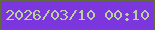 文字の大きさ：2、枠の色：63693f、背景の色：7b37dd、文字の色：b9d1a0 無料ブログパーツのブログ時計