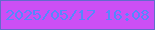 文字の大きさ：1、枠の色：636acd、背景の色：cc4ff5、文字の色：5588fc 無料ブログパーツのブログ時計