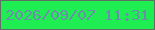 文字の大きさ：3、枠の色：636e62、背景の色：1eee52、文字の色：6d8eab 無料ブログパーツのブログ時計