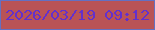 文字の大きさ：5、枠の色：6370c2、背景の色：b95356、文字の色：6330cc 無料ブログパーツのブログ時計