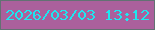 文字の大きさ：1、枠の色：637173、背景の色：ab609c、文字の色：1de7f0 無料ブログパーツのブログ時計