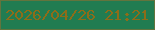 文字の大きさ：3、枠の色：63743d、背景の色：217c51、文字の色：8d6c19 無料ブログパーツのブログ時計