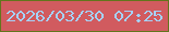 文字の大きさ：5、枠の色：63751c、背景の色：d15b5f、文字の色：a5d2f9 無料ブログパーツのブログ時計