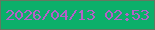 文字の大きさ：3、枠の色：637860、背景の色：0baf6a、文字の色：b460c8 無料ブログパーツのブログ時計
