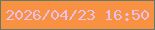 文字の大きさ：2、枠の色：637865、背景の色：f89141、文字の色：eac0e8 無料ブログパーツのブログ時計