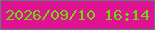文字の大きさ：4、枠の色：637988、背景の色：df1291、文字の色：6bda08 無料ブログパーツのブログ時計