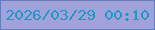 文字の大きさ：4、枠の色：637ebe、背景の色：a1a2dc、文字の色：1f99c4 無料ブログパーツのブログ時計