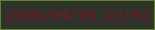 文字の大きさ：3、枠の色：637f38、背景の色：2f3428、文字の色：741532 無料ブログパーツのブログ時計