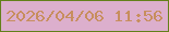 文字の大きさ：5、枠の色：63801a、背景の色：dcafcd、文字の色：c78e5e 無料ブログパーツのブログ時計