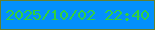 文字の大きさ：5、枠の色：63802f、背景の色：0390fc、文字の色：31d13d 無料ブログパーツのブログ時計