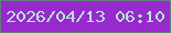 文字の大きさ：3、枠の色：63807d、背景の色：972acc、文字の色：b5e6d5 無料ブログパーツのブログ時計