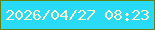 文字の大きさ：3、枠の色：63810c、背景の色：2adbf8、文字の色：fbf4d3 無料ブログパーツのブログ時計