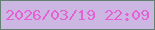 文字の大きさ：2、枠の色：638171、背景の色：ccb6e2、文字の色：e361d3 無料ブログパーツのブログ時計