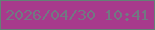 文字の大きさ：2、枠の色：638176、背景の色：a73a8c、文字の色：717982 無料ブログパーツのブログ時計