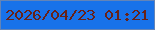 文字の大きさ：1、枠の色：6384b7、背景の色：1872e9、文字の色：682218 無料ブログパーツのブログ時計