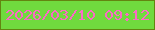 文字の大きさ：1、枠の色：638510、背景の色：70da3e、文字の色：fa6ac5 無料ブログパーツのブログ時計
