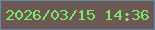 文字の大きさ：4、枠の色：6388ac、背景の色：6d5954、文字の色：7fe869 無料ブログパーツのブログ時計