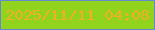 文字の大きさ：5、枠の色：6388d4、背景の色：92d41d、文字の色：f0ae25 無料ブログパーツのブログ時計