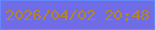 文字の大きさ：3、枠の色：6388fc、背景の色：706ce6、文字の色：b78523 無料ブログパーツのブログ時計