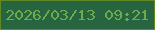 文字の大きさ：4、枠の色：638924、背景の色：276541、文字の色：6cab4f 無料ブログパーツのブログ時計