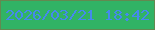 文字の大きさ：5、枠の色：638950、背景の色：31b365、文字の色：4589ed 無料ブログパーツのブログ時計