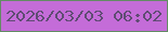 文字の大きさ：5、枠の色：638b64、背景の色：c46cd8、文字の色：5f4c73 無料ブログパーツのブログ時計