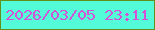 文字の大きさ：3、枠の色：638f1b、背景の色：54fbd9、文字の色：d551d6 無料ブログパーツのブログ時計