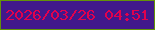 文字の大きさ：5、枠の色：639208、背景の色：41188b、文字の色：e1014d 無料ブログパーツのブログ時計