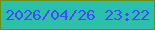 文字の大きさ：5、枠の色：639216、背景の色：2cc0ab、文字の色：414afc 無料ブログパーツのブログ時計