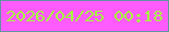 文字の大きさ：5、枠の色：6393a1、背景の色：ff5bff、文字の色：a6f93f 無料ブログパーツのブログ時計