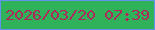 文字の大きさ：5、枠の色：6393ee、背景の色：2fb259、文字の色：af285c 無料ブログパーツのブログ時計
