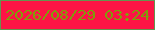 文字の大きさ：3、枠の色：63944f、背景の色：fc1445、文字の色：819d0a 無料ブログパーツのブログ時計