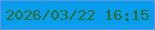 文字の大きさ：5、枠の色：6394dc、背景の色：079fed、文字の色：2d6d2b 無料ブログパーツのブログ時計