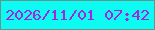 文字の大きさ：2、枠の色：63958d、背景の色：0cfcf3、文字の色：a524e2 無料ブログパーツのブログ時計