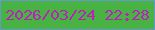 文字の大きさ：4、枠の色：6399cf、背景の色：48b243、文字の色：b920bc 無料ブログパーツのブログ時計