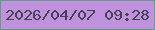 文字の大きさ：1、枠の色：639c85、背景の色：c092dd、文字の色：434355 無料ブログパーツのブログ時計