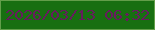 文字の大きさ：4、枠の色：639e4a、背景の色：186f11、文字の色：671c5e 無料ブログパーツのブログ時計