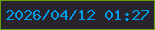文字の大きさ：3、枠の色：63a10b、背景の色：29232b、文字の色：019ae9 無料ブログパーツのブログ時計