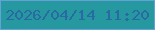 文字の大きさ：3、枠の色：63a1d6、背景の色：25999f、文字の色：2a6aa4 無料ブログパーツのブログ時計