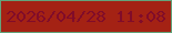 文字の大きさ：5、枠の色：63a37b、背景の色：a42214、文字の色：810c29 無料ブログパーツのブログ時計