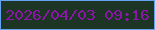 文字の大きさ：2、枠の色：63a3f1、背景の色：1d3525、文字の色：8b16a7 無料ブログパーツのブログ時計