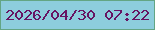 文字の大きさ：4、枠の色：63a584、背景の色：8dcddd、文字の色：671463 無料ブログパーツのブログ時計