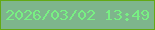 文字の大きさ：4、枠の色：63a915、背景の色：7eb58c、文字の色：78f083 無料ブログパーツのブログ時計