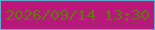 文字の大きさ：4、枠の色：63a9d4、背景の色：b51a78、文字の色：66760e 無料ブログパーツのブログ時計