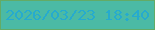 文字の大きさ：5、枠の色：63ab66、背景の色：4bbaa5、文字の色：26abce 無料ブログパーツのブログ時計